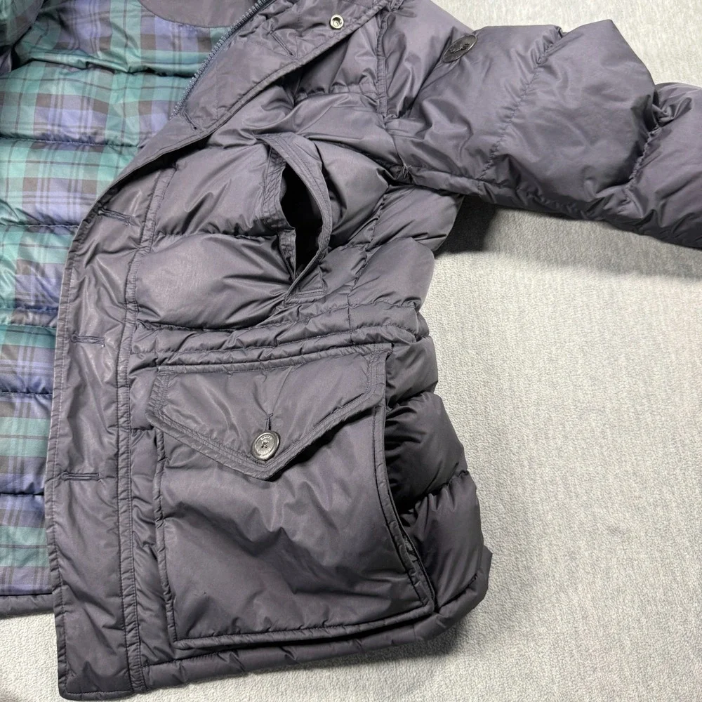 Polo Ralph Lauren Jacket Mens L Black Down Filled Quilted Puffer Heavy Parka Coa